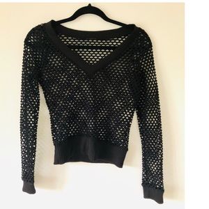 Black Mesh Top